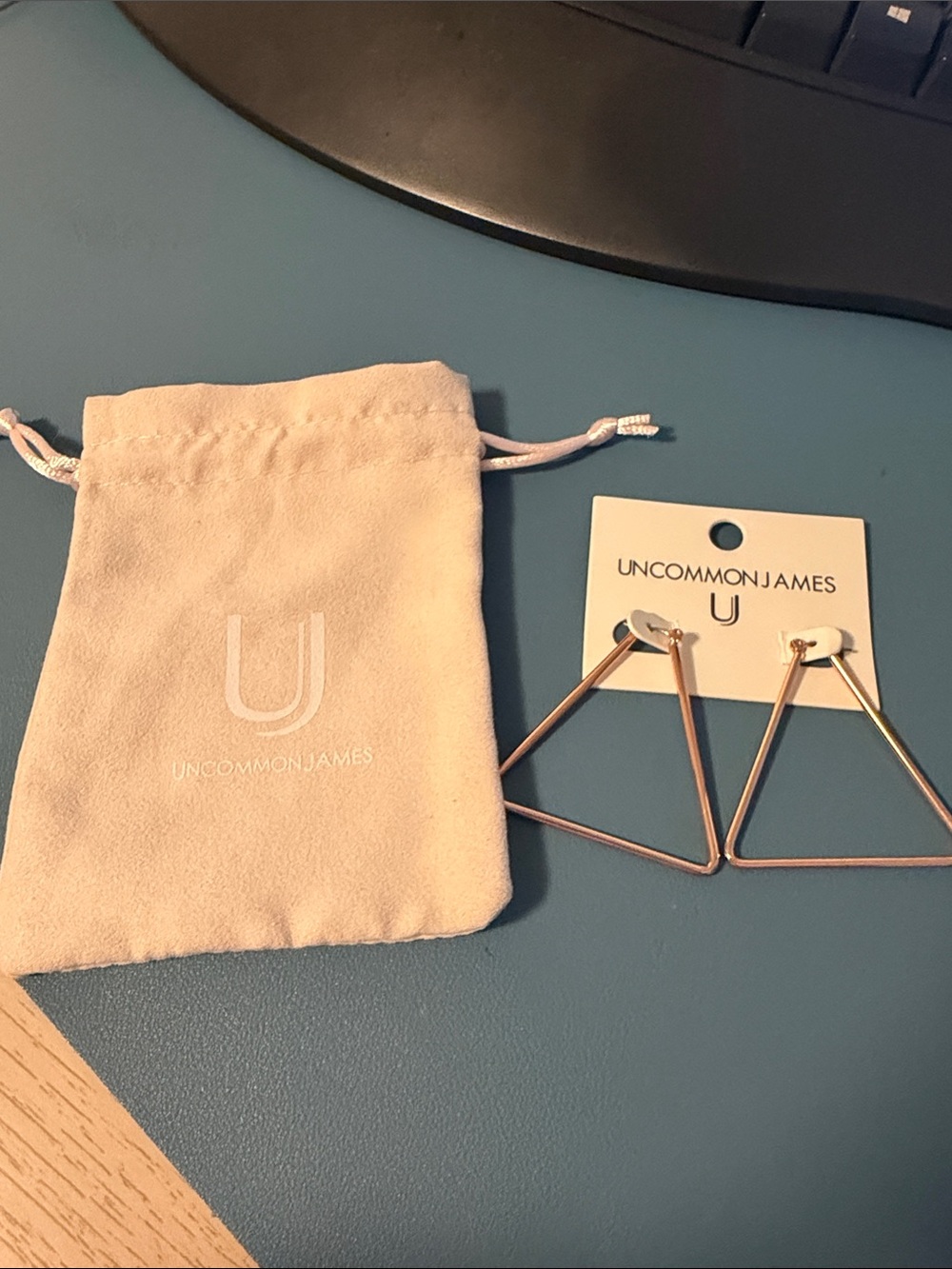 Uncommon James Rose Gold Open Triangle Hoop Earrings
